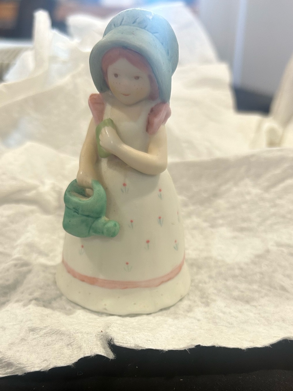 Holly Hobbie Delicate Porcelain Girl Figurine Bell